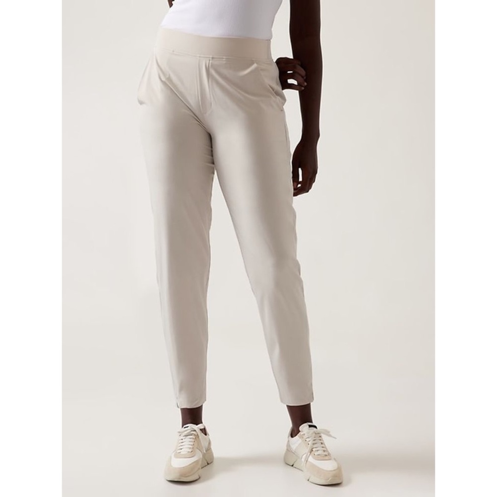Athleta Brooklyn Ankle Tapered Abalone Gray Pants